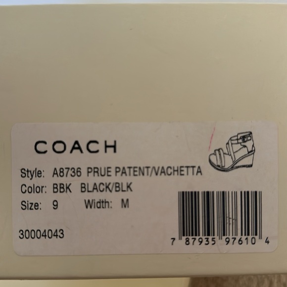 Coach wedge sandal size 9 - Picture 3 of 3